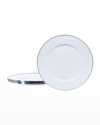 Solid White Dinner Plates, Set of 4