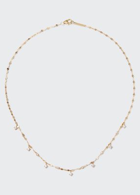 Solo Partial Hanging Multi-Rain Diamond Necklace