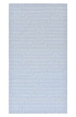 Solo Rugs Barry Handmade Wool Blend Area Rug in Blue