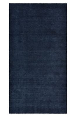Solo Rugs Zayn Handmade Wool Blend Area Rug in Blue