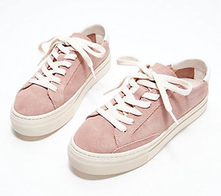 Soludos Leather Platform Lace-Up Sneakers - Ibiza