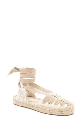 Soludos Luella Lace-Up Espadrille Sandal in Ivory
