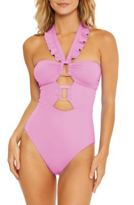 Soluna Buckle Up One-Piece Swimsuit in Lavender