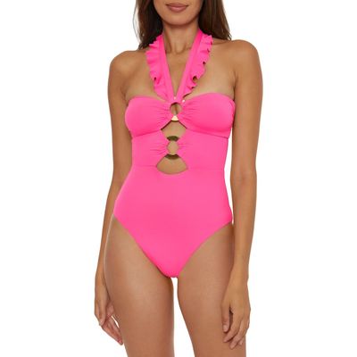 Soluna Ruffle Strappy One-PIece Swimsuit in Daiquiri 