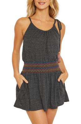 Soluna Sunset Embroidered Cover-Up Dress in Charcoal