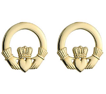 Solvar Claddagh Stud Earrings 14KGold