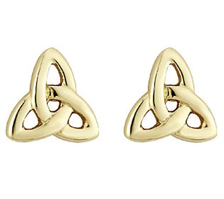 Solvar Medium Trinity Knot Earrings, 14K