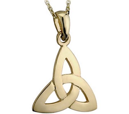 Solvar Trinity Knot Pendant w/ 18" Chain, 14K Y ellow Gold