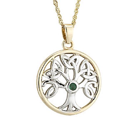 Solvar Two-Tone Family Tree Pendant 14K Gold