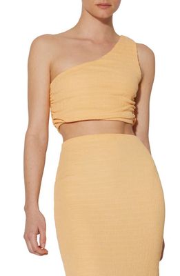 SOMETHING NEW Ada One-Shoulder Tube Top in Apricot Sherbet