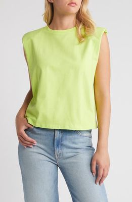 SOMETHING NEW Bonnie Muscle Tee in Sharp Green 