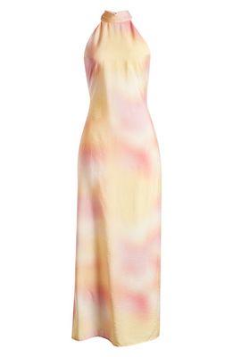 SOMETHING NEW Heaven Sleeveless Maxi Dress in Camellia Aop Heaven