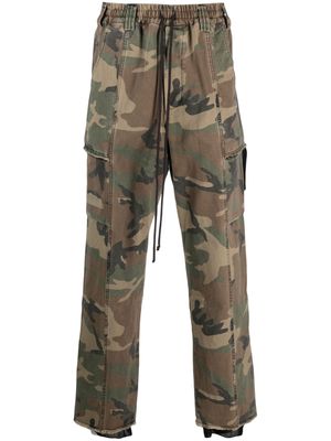 Song For The Mute camouflage-pattern straight-leg trousers - Green