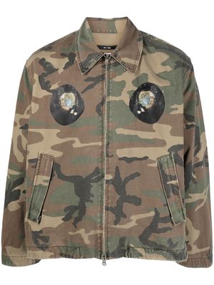 Song For The Mute camouflage-print shirt jacket - Brown