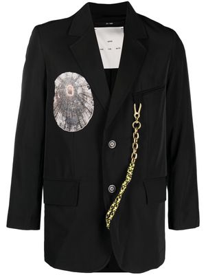 Song For The Mute chain-link detail blazer - Black