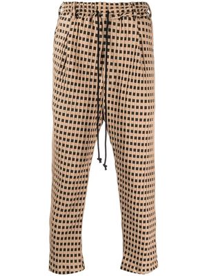 Song For The Mute check-print straight-leg trousers - Neutrals