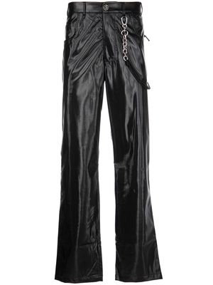 Song For The Mute coated rope chain trousers - Black