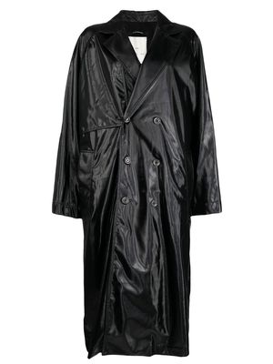 Song For The Mute double-breasted mid-length coat - Black