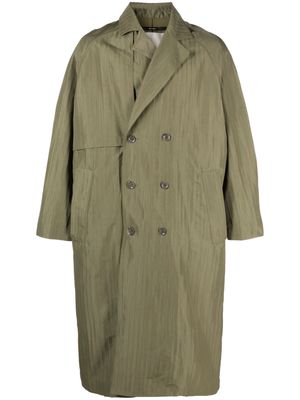 Song For The Mute double-breasted trench coat - Green