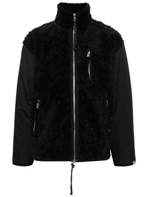 Song For The Mute faux-fur panelled jacket - Black