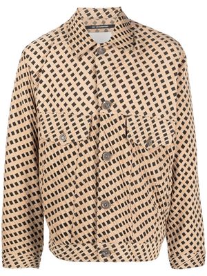 Song For The Mute geometric-print shirt-jacket - Neutrals