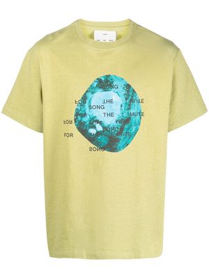 Song For The Mute graphic-print cotton T-shirt - Green