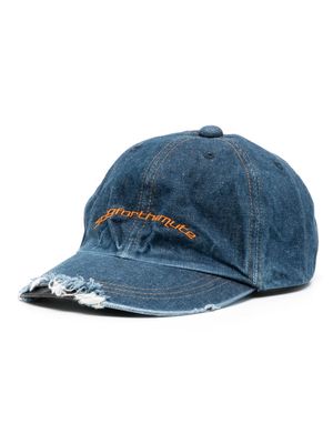 Song For The Mute logo-embroidered denim baseball cap - Blue