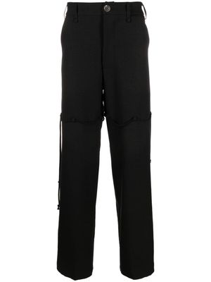 Song For The Mute logo-patch straight-leg trousers - Black