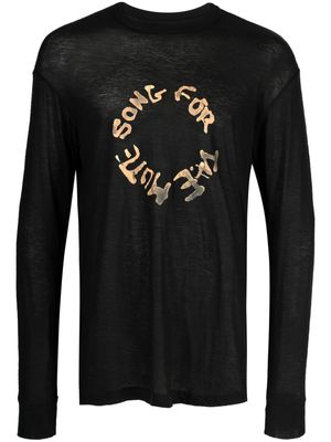 Song For The Mute logo-print cotton-blend T-shirt - Black