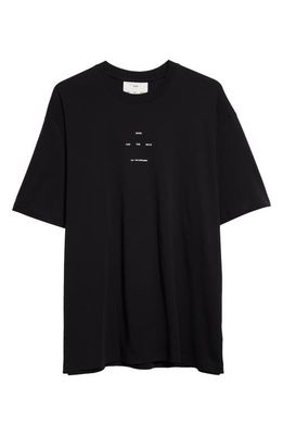SONG FOR THE MUTE Oversize Logo Graphic T-Shirt in Black