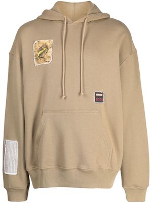 Song For The Mute patch-details cotton hoodie - Brown