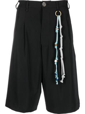 Song For The Mute rope-detail tailored shorts - Black