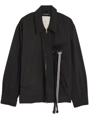 Song For The Mute rope-detail zip-up shirt jacket - Black