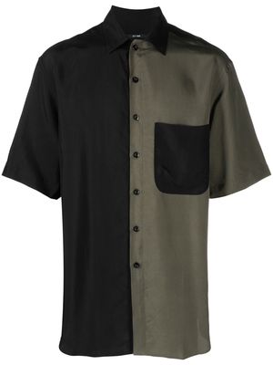 Song For The Mute two-tone camp-collar shirt - Black