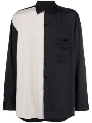 Song For The Mute two-tone long-sleeves shirt - Black