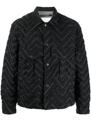 Song For The Mute zig-zag quilted lightweight jacket - Black