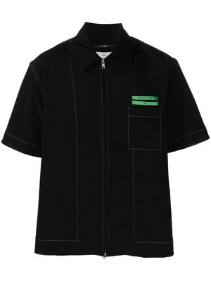 Song For The Mute zip-fastening short-sleeve shirt - Black