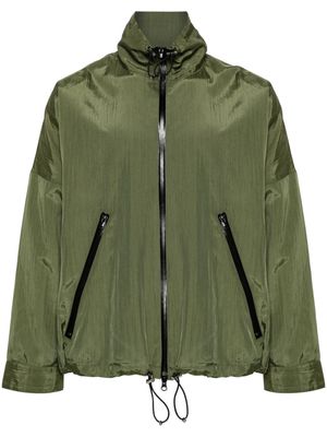 Song For The Mute zip-up crinkled jacket - Green