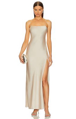 Song of Style Aniston Maxi Dress in Metallic Neutral