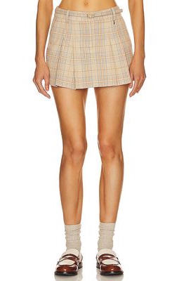 Song of Style Ansley Pleated Mini Skirt in Beige