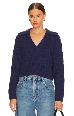 Song of Style Galiena Cable Sweater in Navy