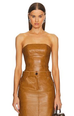 Song of Style Monroe Bustier Top in Brown