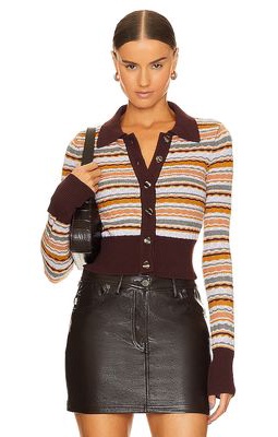 Song of Style Naiya Polo Cardigan in Orange