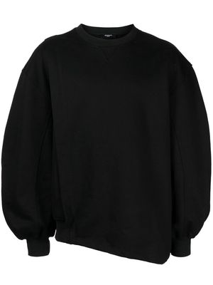 SONGZIO asymmetric crewneck sweatshirt - Black