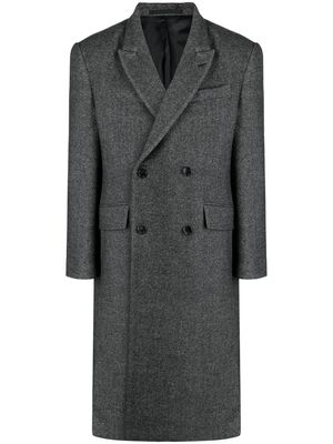 SONGZIO asymmetric double-breasted coat - Grey