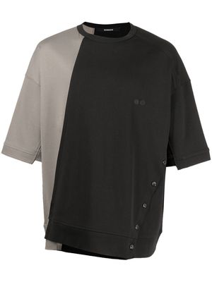 SONGZIO asymmetric short-sleeve T-shirt - Black