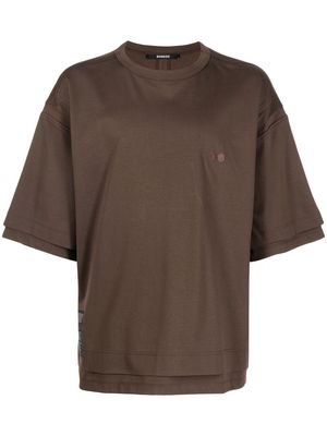 SONGZIO Atelier Double short-sleeve T-shirt - Brown