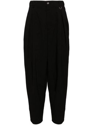 SONGZIO balloon-leg linen trousers - Black