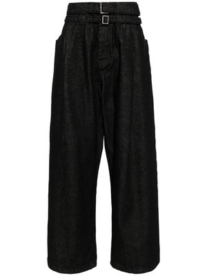 SONGZIO belted cotton jeans - Black