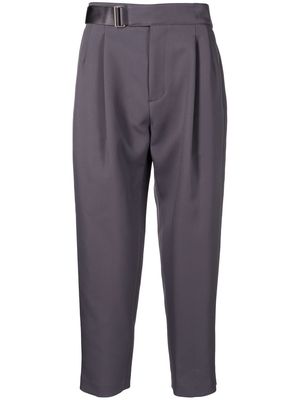 SONGZIO belted tapered-leg trousers - Grey